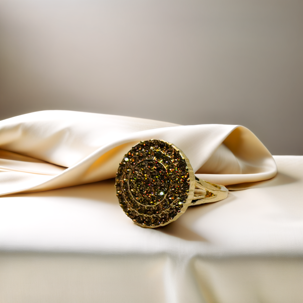 ornate gold-toned ring