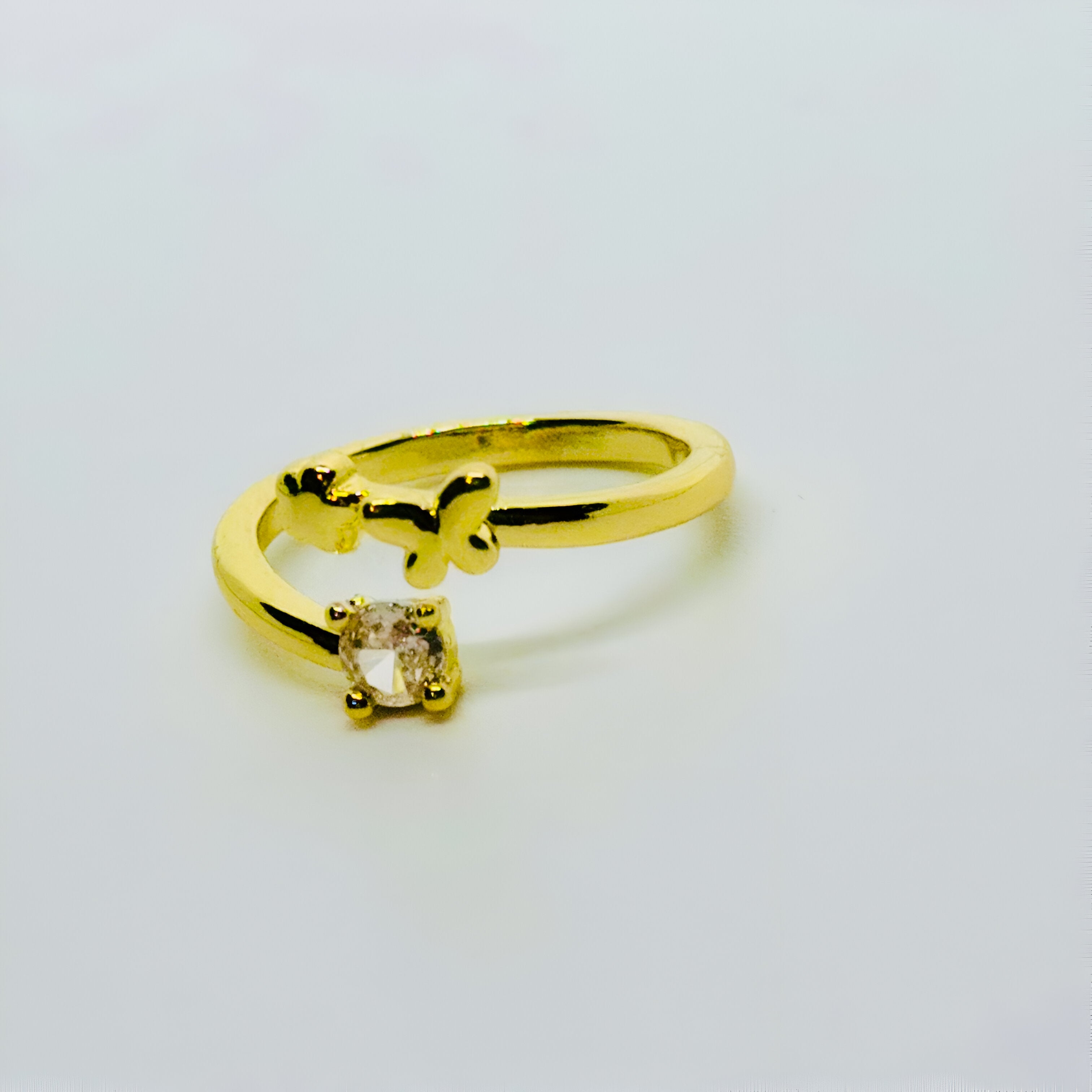 Gold-toned open ring