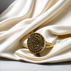 ornate gold-toned ring